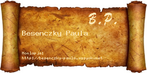 Besenczky Paula névjegykártya